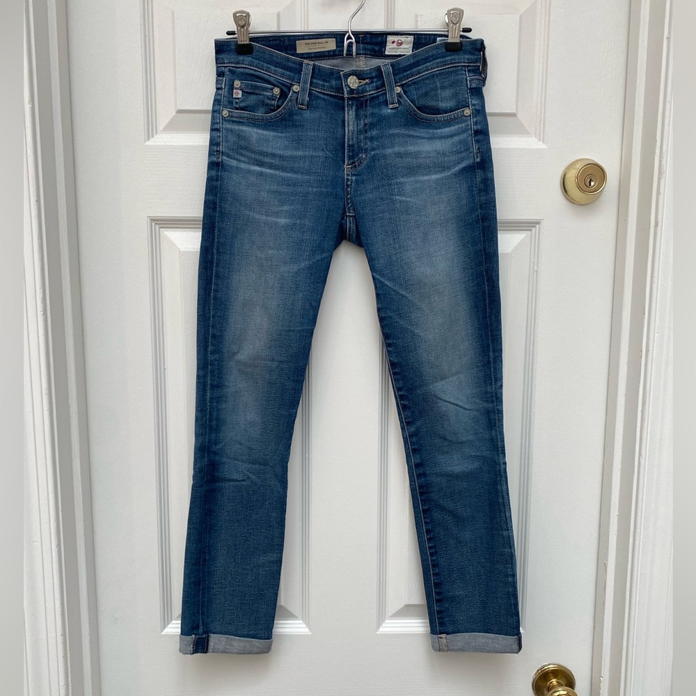 AG Adriano Goldschmied Stilt Roll-Up Crop Blue Jeans - size 25 (2 or 4)